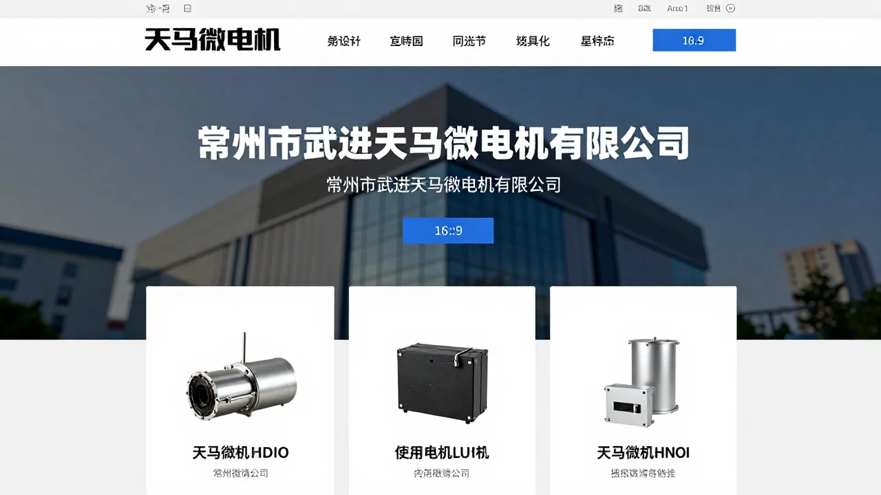 常州市武进天马微电机有限公司 首页主视觉